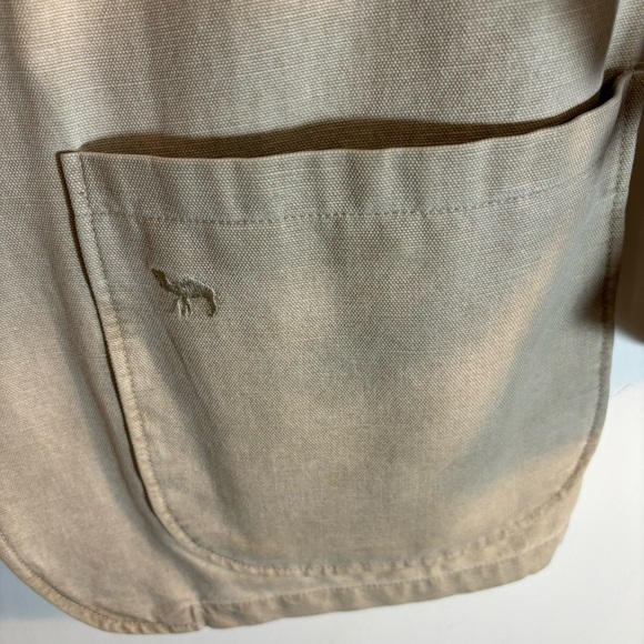 CAMEL COLLECTION Sz 50 Blazer Partially Lined Shoulder Pads Patch Pockets - Picture 6 of 12